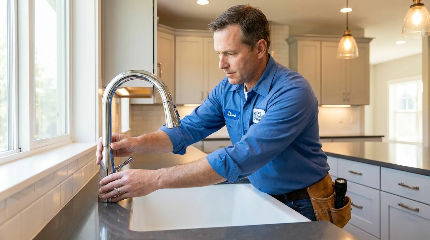 Kitchen faucet installation by Johns Plumbing LLC in Arbuckle